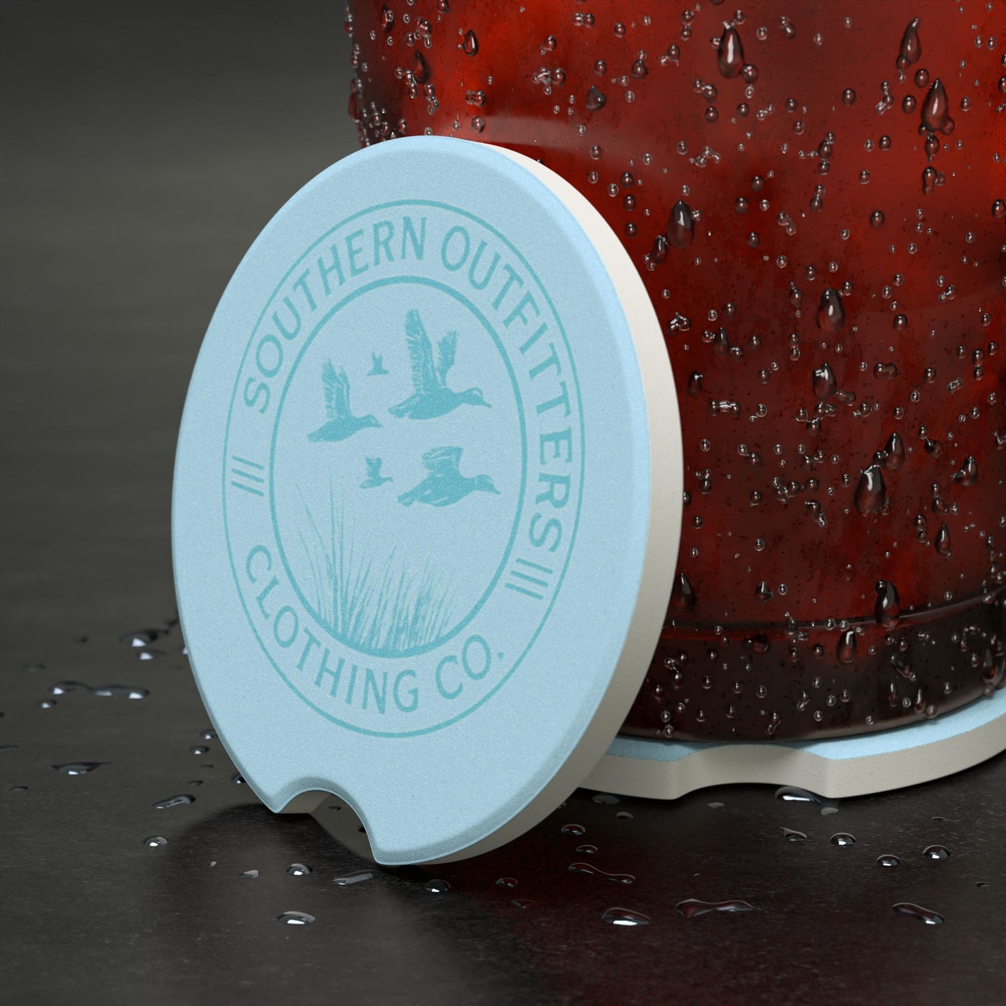 Car Coaster — Soapstone Southern Outfitters Logo Absorbent Cup Holder Protector