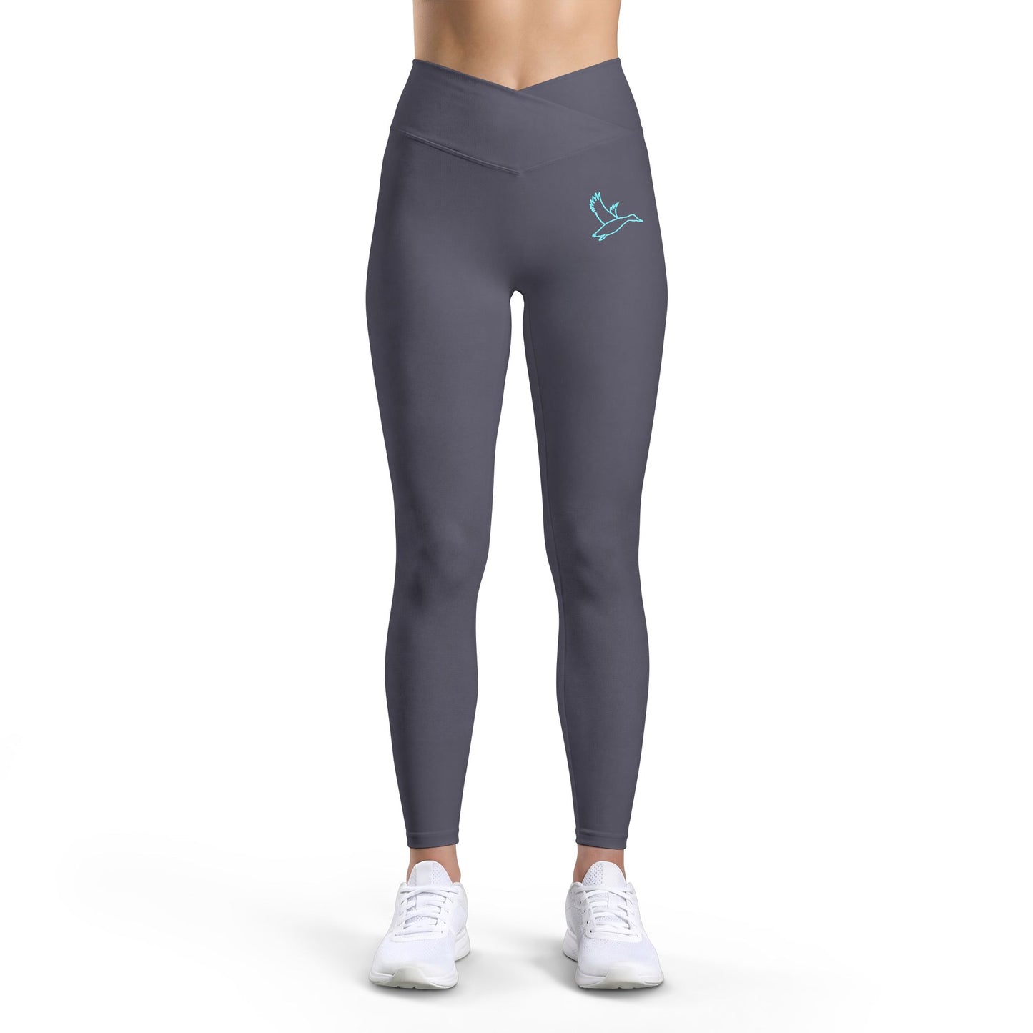 Yoga Leggings — Women's High-Waist Luxe Leggings with Minimal Dove Logo