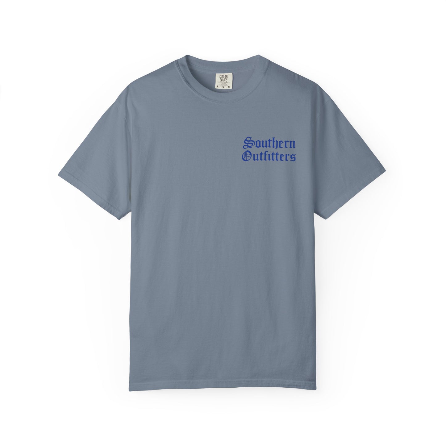 Southern Outfitters Fishing Graphic T‑Shirt — Retro Dock & Boat Design
