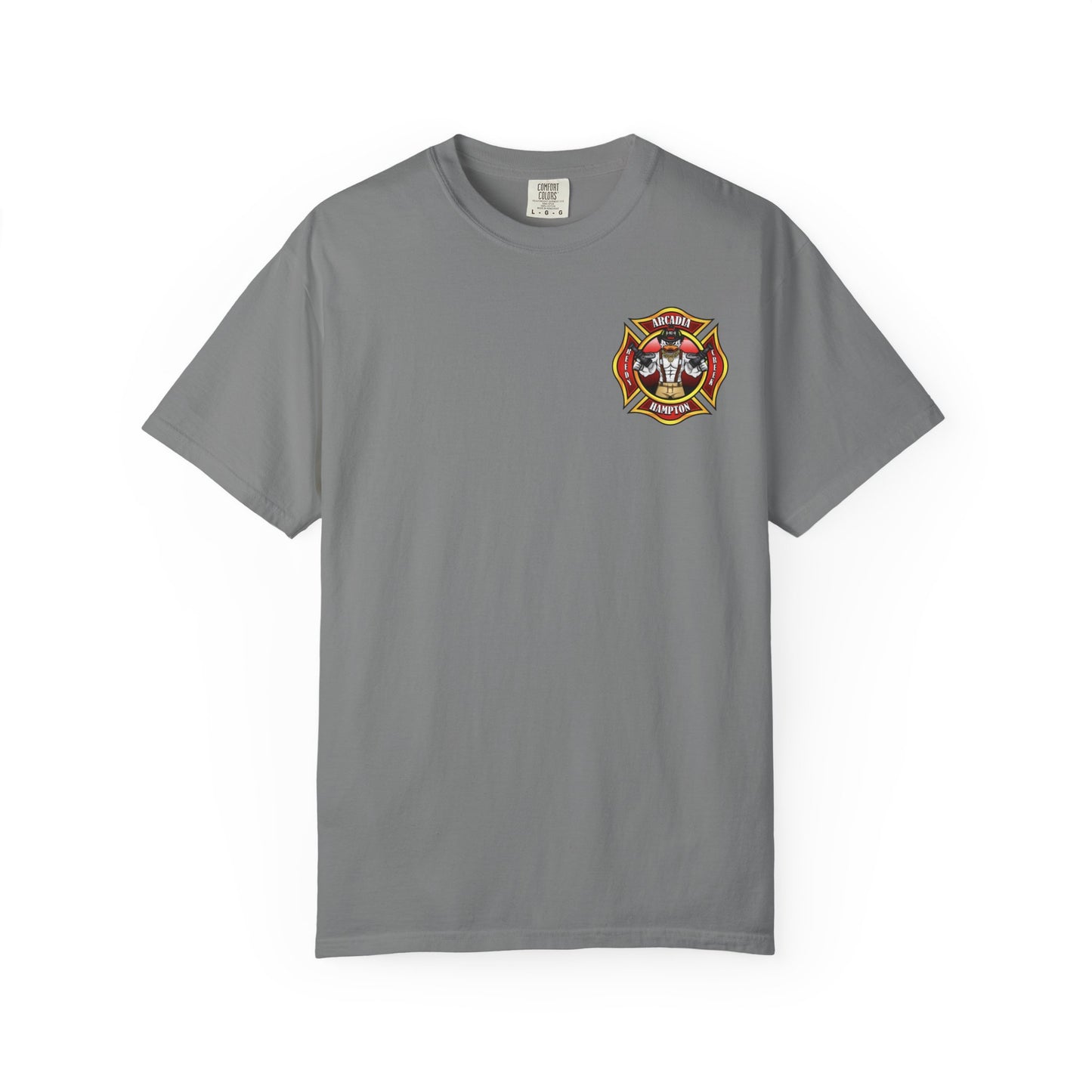 Fire Rescue T-Shirt — Arcadia RC-H American Flag Maltese Cross Tee