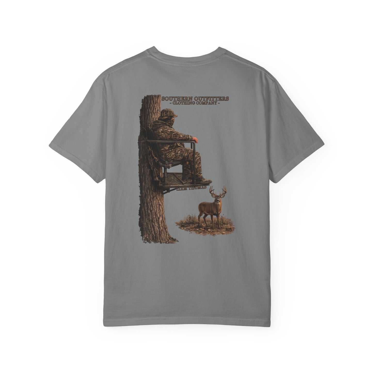 Southern Outfitters Hunting T-Shirt — Tree Stand Deer Graphic Tee