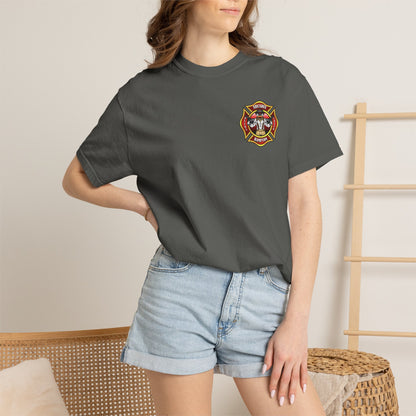 Fire Rescue T-Shirt — Arcadia RC-H American Flag Maltese Cross Tee