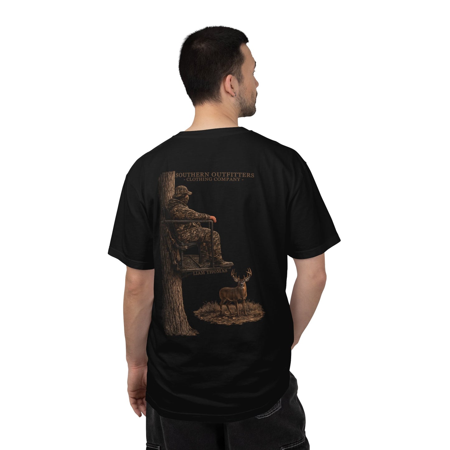 Southern Outfitters Hunting T-Shirt — Tree Stand Deer Graphic Tee