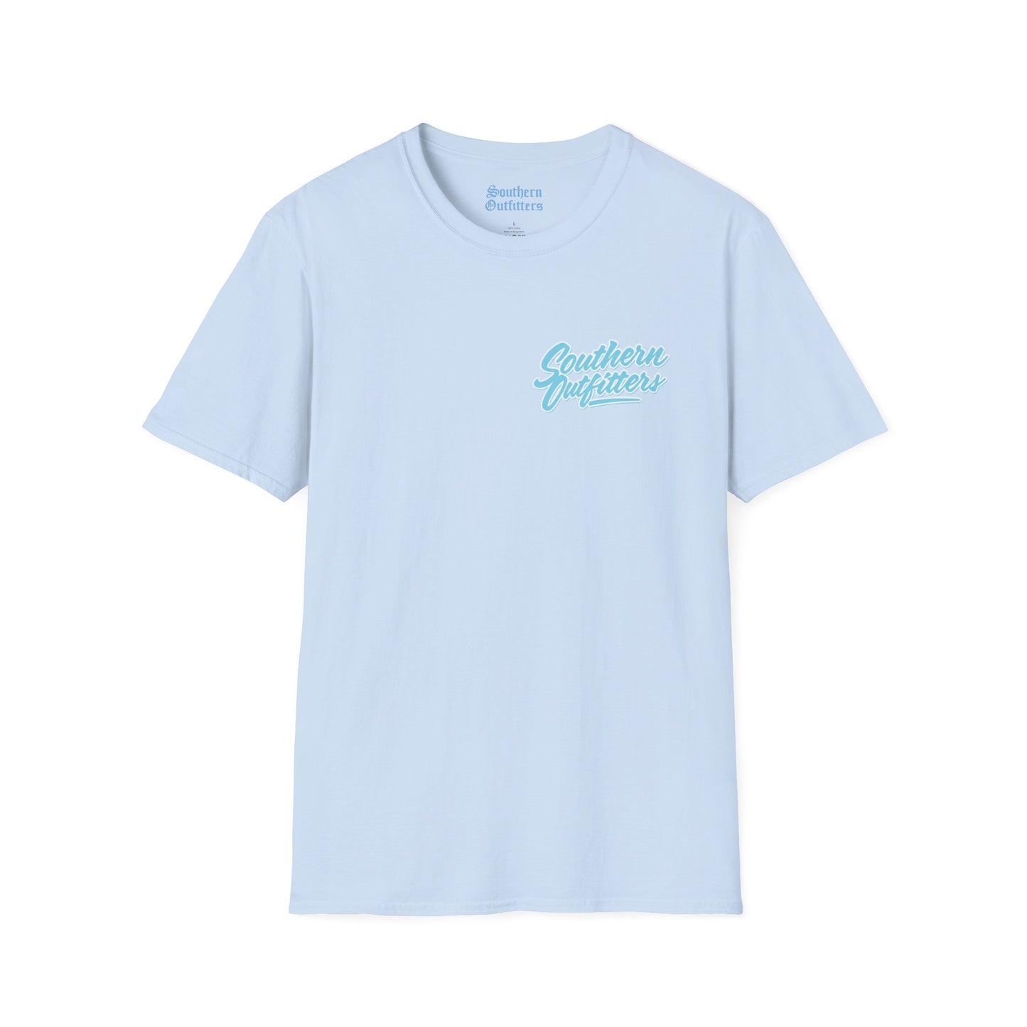 Southern Outfitters Script Tee — Pastel Retro Chest Logo T-Shirt