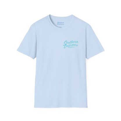 Southern Outfitters Script Tee — Pastel Retro Chest Logo T-Shirt
