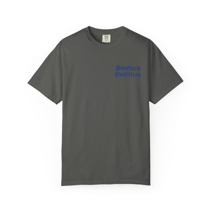Southern Outfitters Fishing Graphic T‑Shirt — Retro Dock & Boat Design