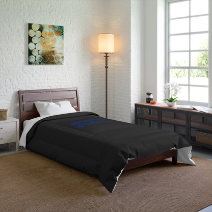 Southern Outfitters Black Comforter – Minimal Logo Bedding for Rustic & Modern Bedrooms