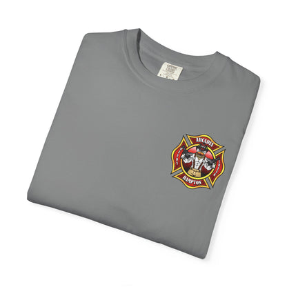 Fire Rescue T-Shirt — Arcadia RC-H American Flag Maltese Cross Tee