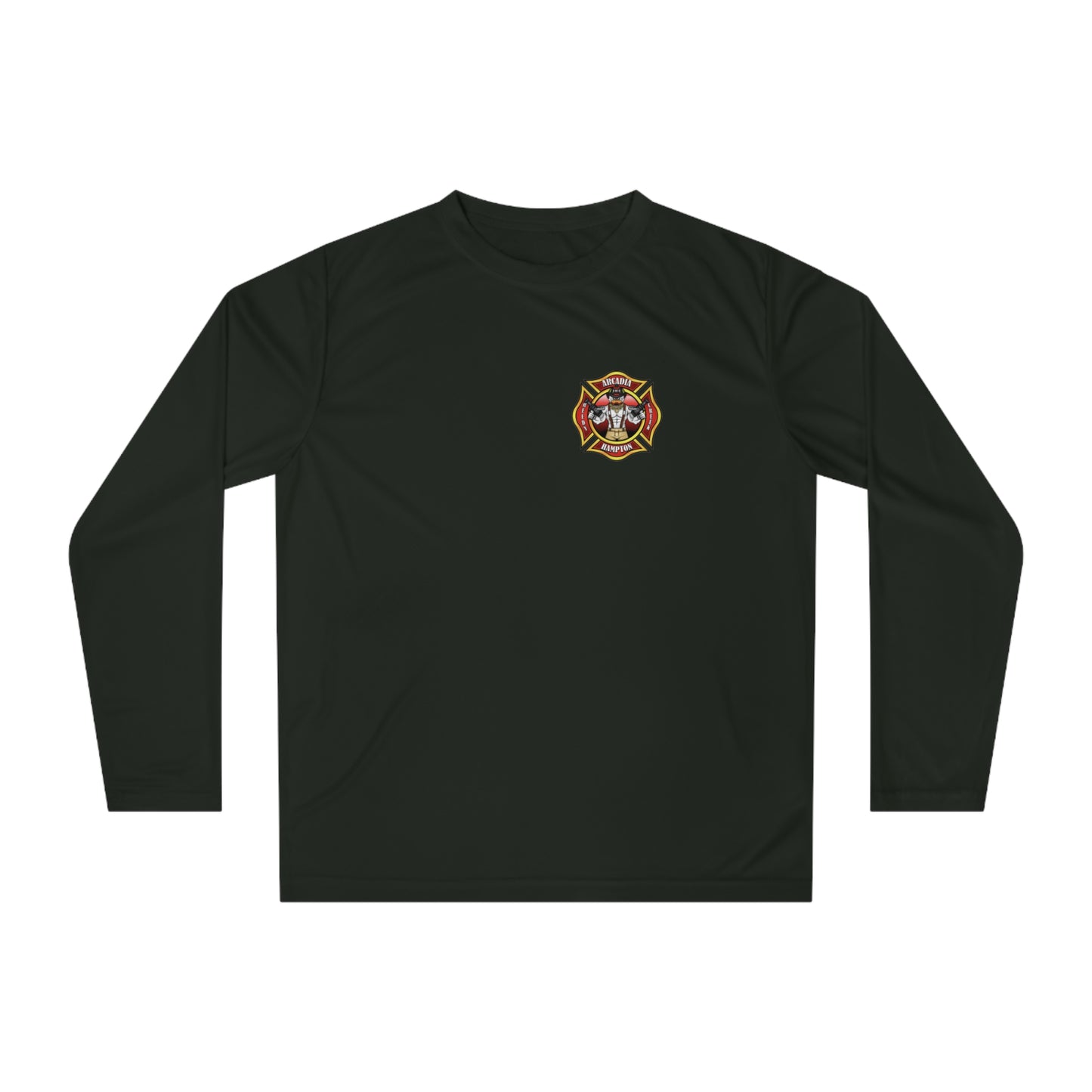 Fire Rescue Performance Long Sleeve Shirt — Arcadia RC-H American Flag Maltese Cross