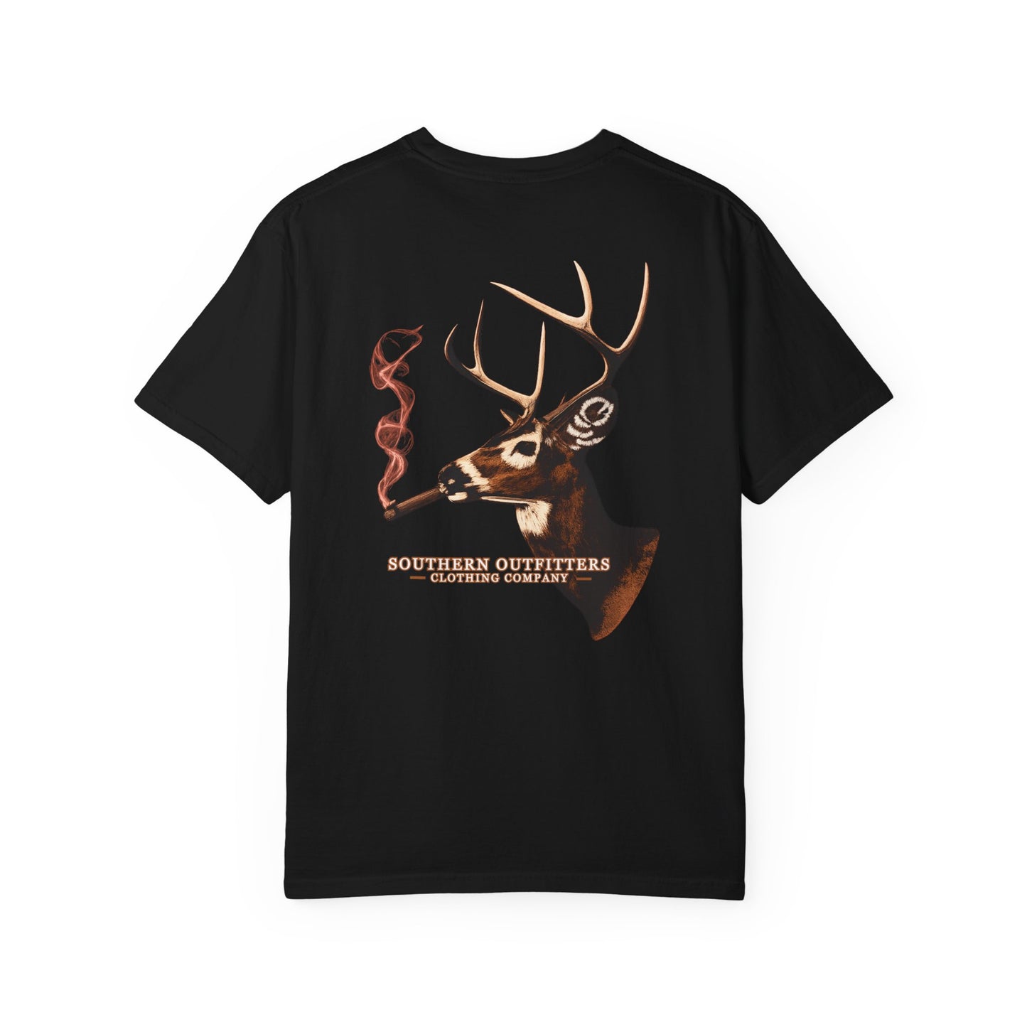 Deer Smoke Graphic T-Shirt — Southern Outfitters Chest Logo