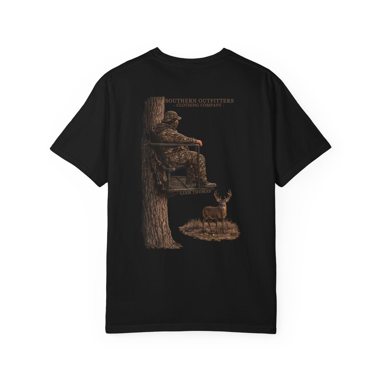 Southern Outfitters Hunting T-Shirt — Tree Stand Deer Graphic Tee